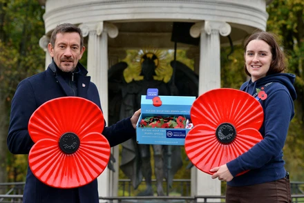 Ollie Ollerton of SAS: Who Dares Wins and Jenny Robey at Shropshire Poppy Appeal ""