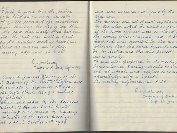 Sark Branch Minutes_first meeting after occupation ""