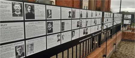 Marple Timeline displaying 141 fallen men