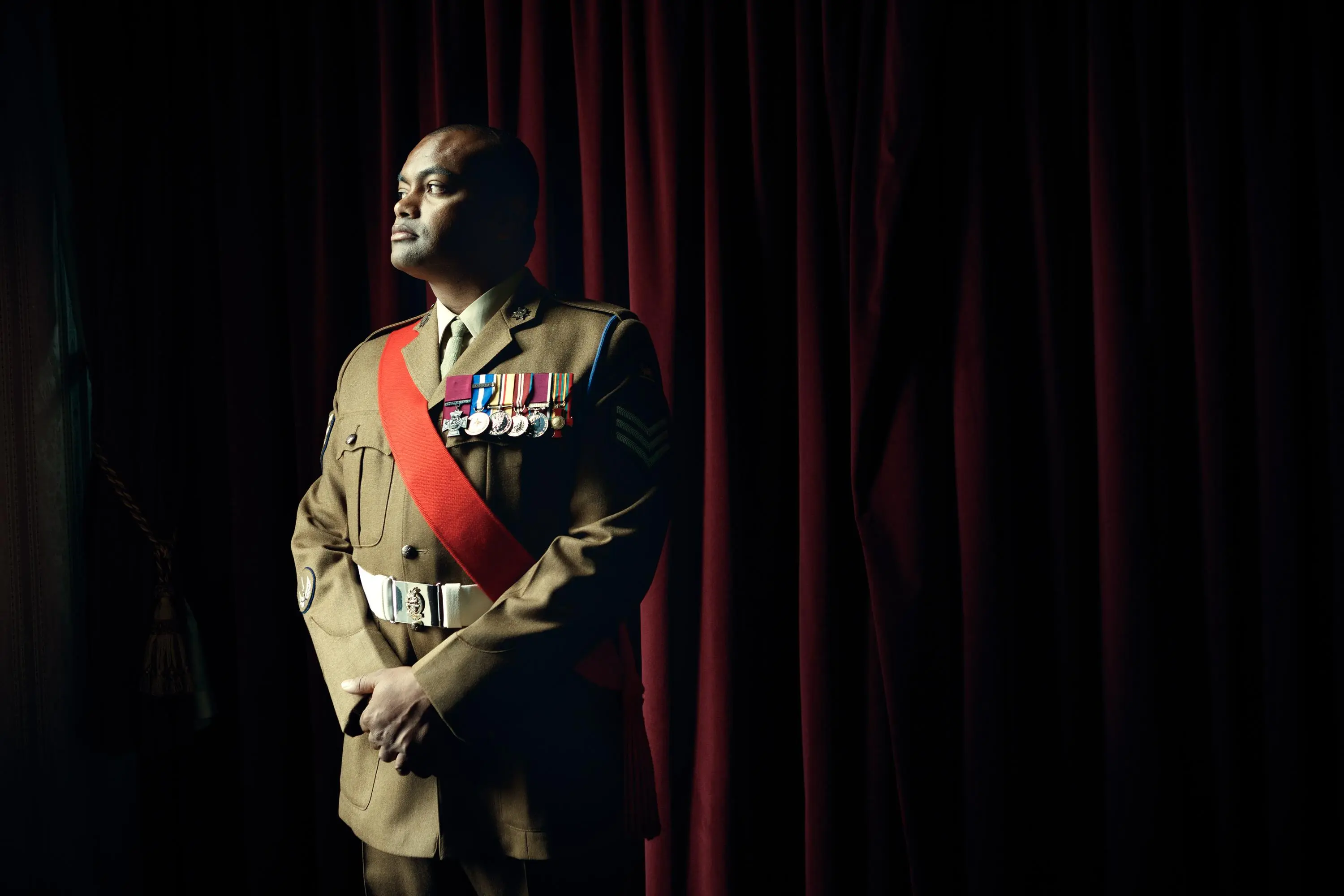 Johnson Beharry looking out of window