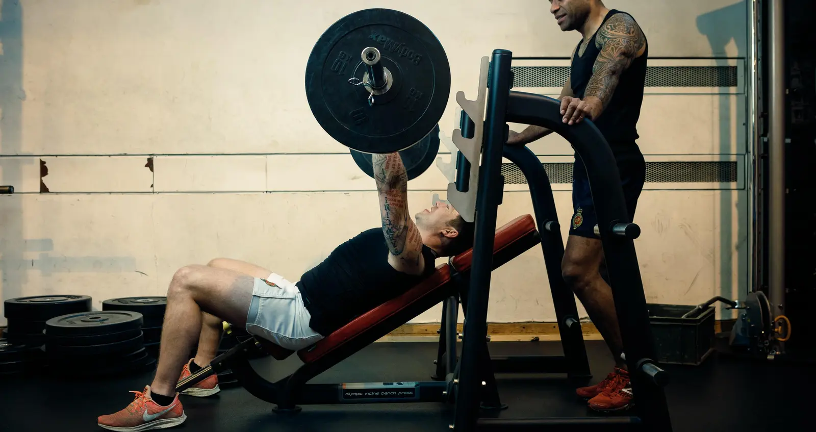 Lawrence Sabatini lifting weights