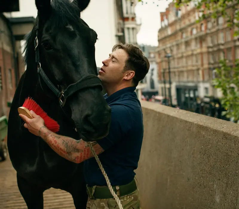 Lawrence Sabatini with horse