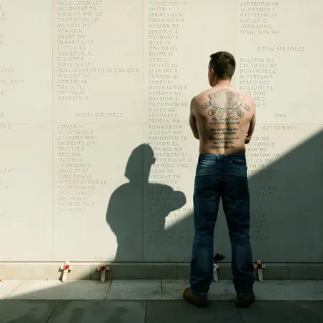 Paul Glazebrook at Armed Forces Memorial