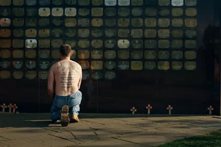 Paul Glazebrook at memorial Paul Glazebrook at memorial