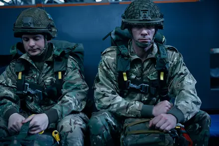 Sam Bailey with fellow soldier Sam Bailey with fellow soldier