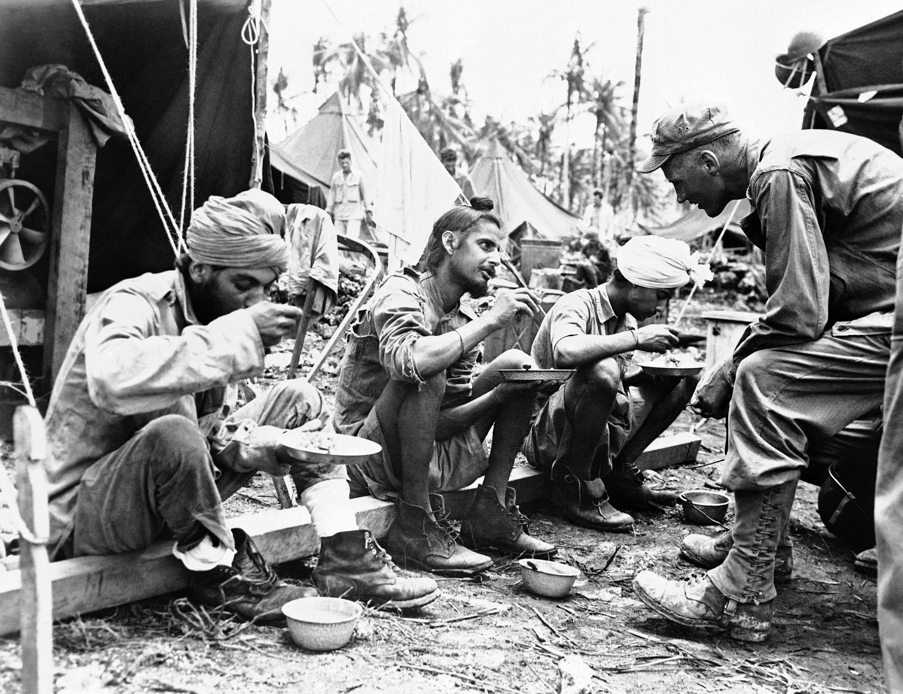 Sikh soldiers, captured at Singapore 