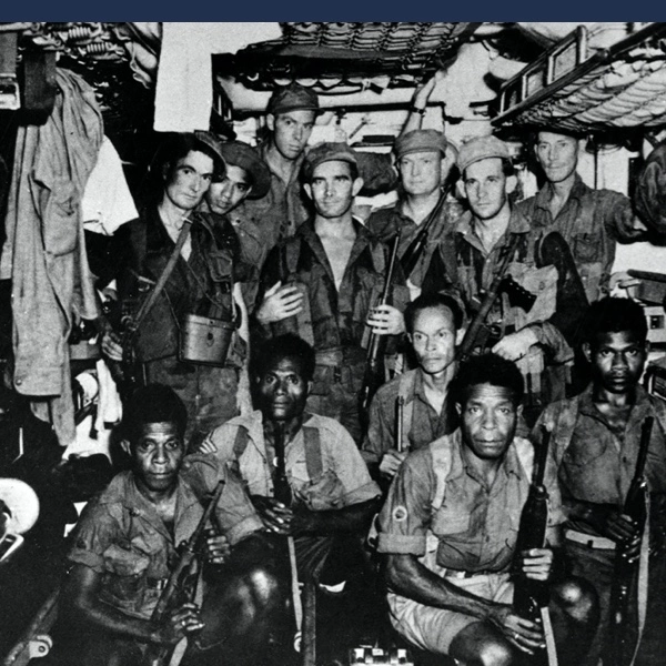 Australian Coastwatchers & native militia in submarine
