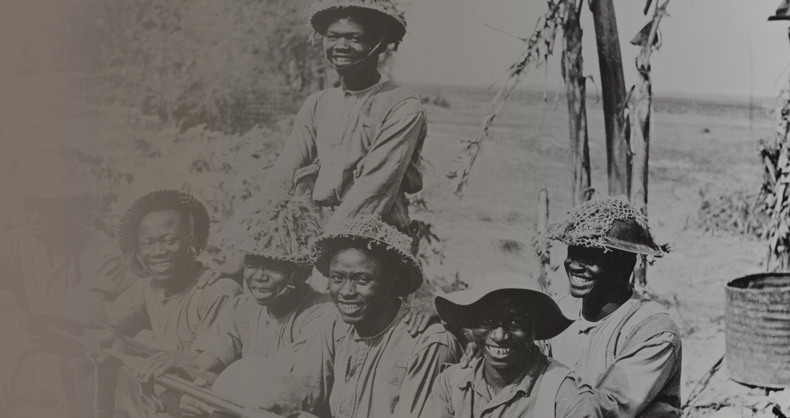 81 Division Recce Regiment - Japanese rifle and helmet - captured by soldiers from Sierra Leone