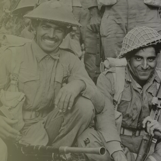 VJ DAY-THEMEHERO-5-ASSET-016 An Indian infantry section of the 2nd Battalion, 7th Rajput Regiment about to go on patrol on the Arakan front, Burma