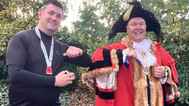 Jon Hilton and the Lord Mayor