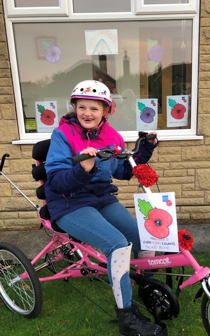 Melissa on her Trike Melissa on her Trike