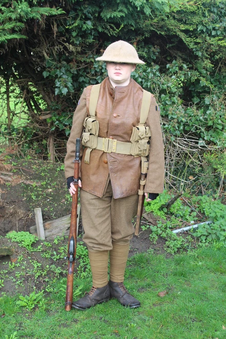 Toby Bourne in WW1 uniform Toby Bourne in WW1 uniform