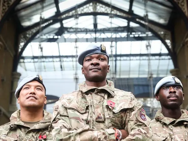Soldiers at London Poppy Day