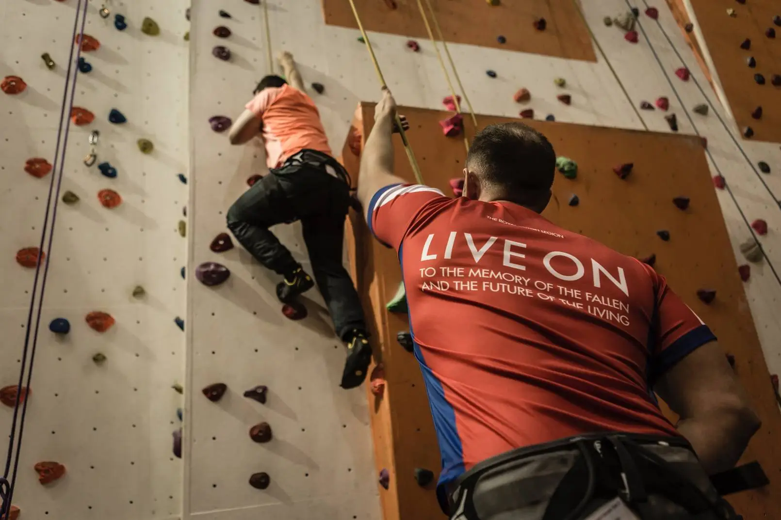 Indoor climbing at Battle Back Centre