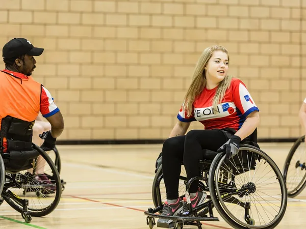A game of wheelchair basketball at Battle Back Centre