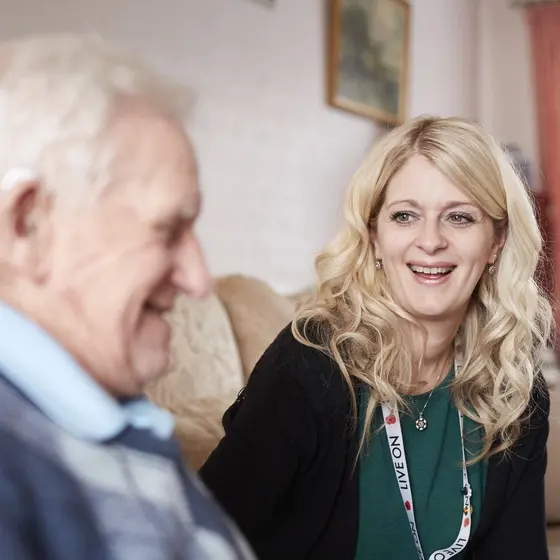 An Admiral Nurse visiting a carer