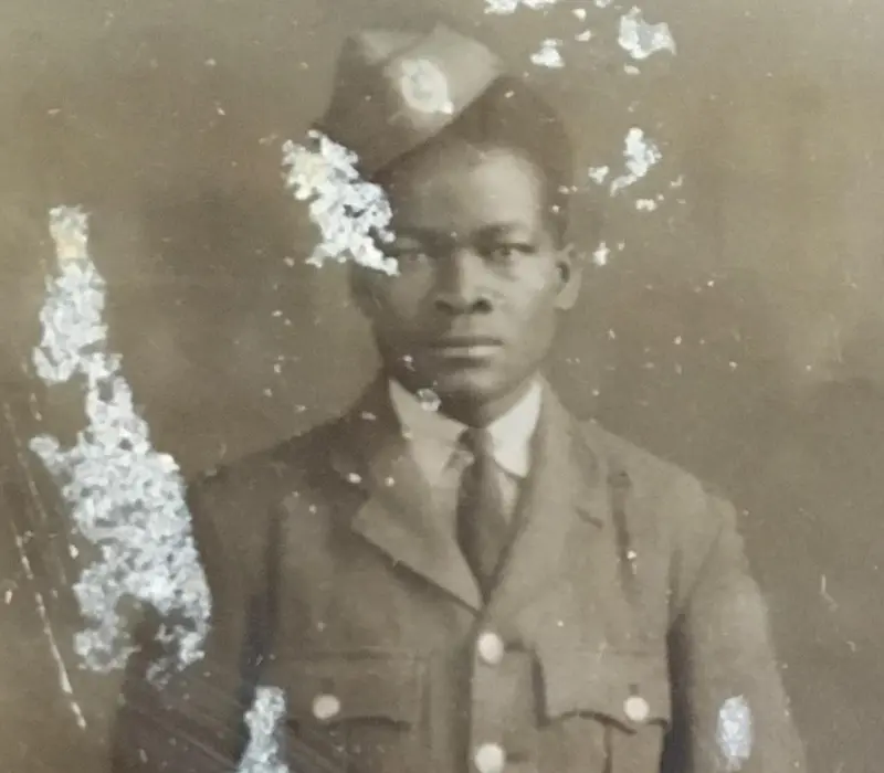 Albert Jarrett in uniform during the war quote Albert Jarrett in uniform during the war