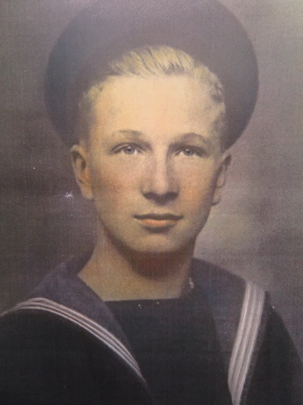 Alec Penstone in his Navy uniform.