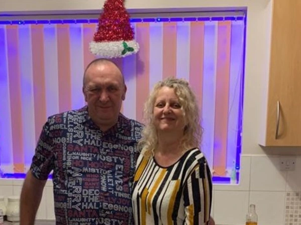 Ann with partner Jason at Christmas