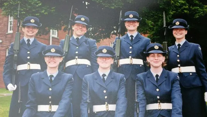 Group photo with Anna in the RAF Group photo with Anna in the RAF