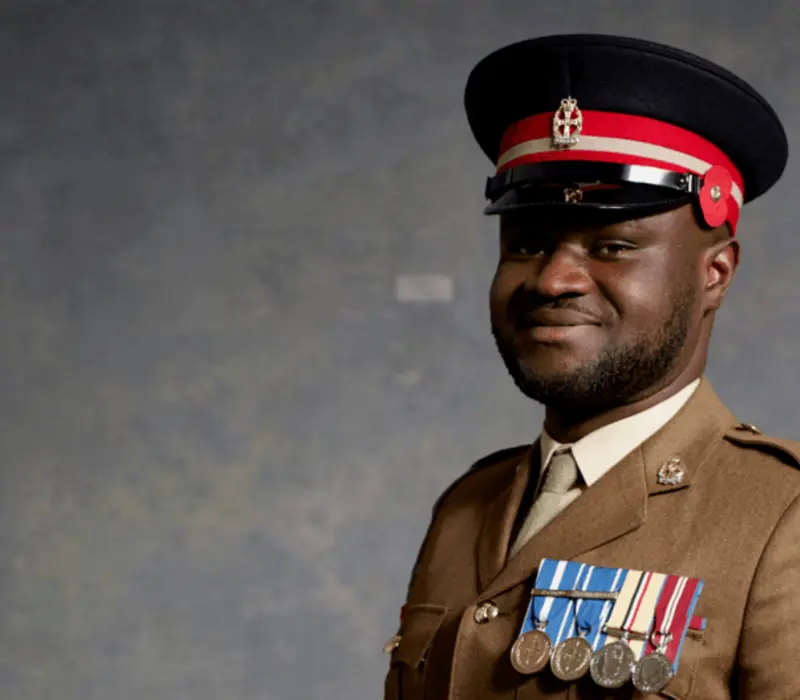 Portrait of army nurse Ben Poku Studio portrait of army nurse Ben Poku