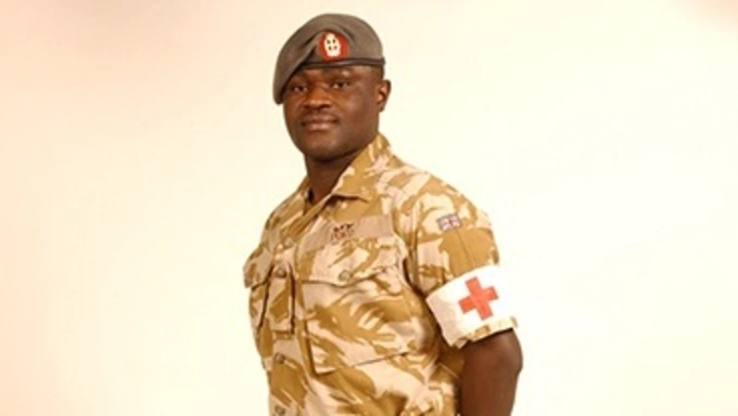 Army nurse volunteer Ben Poku