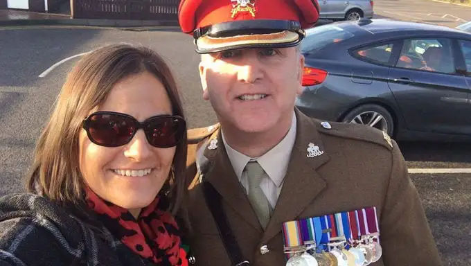 Veteran Ted Youd with his wife