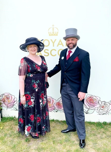 Barry and his wife at Royal Ascot