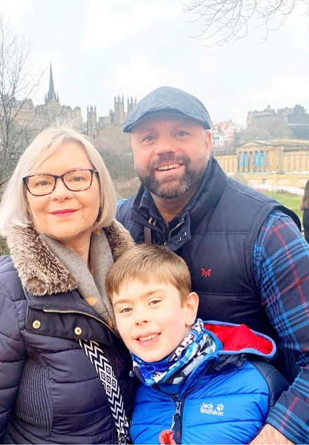 Baz_8 Barry pictured with his wife and son