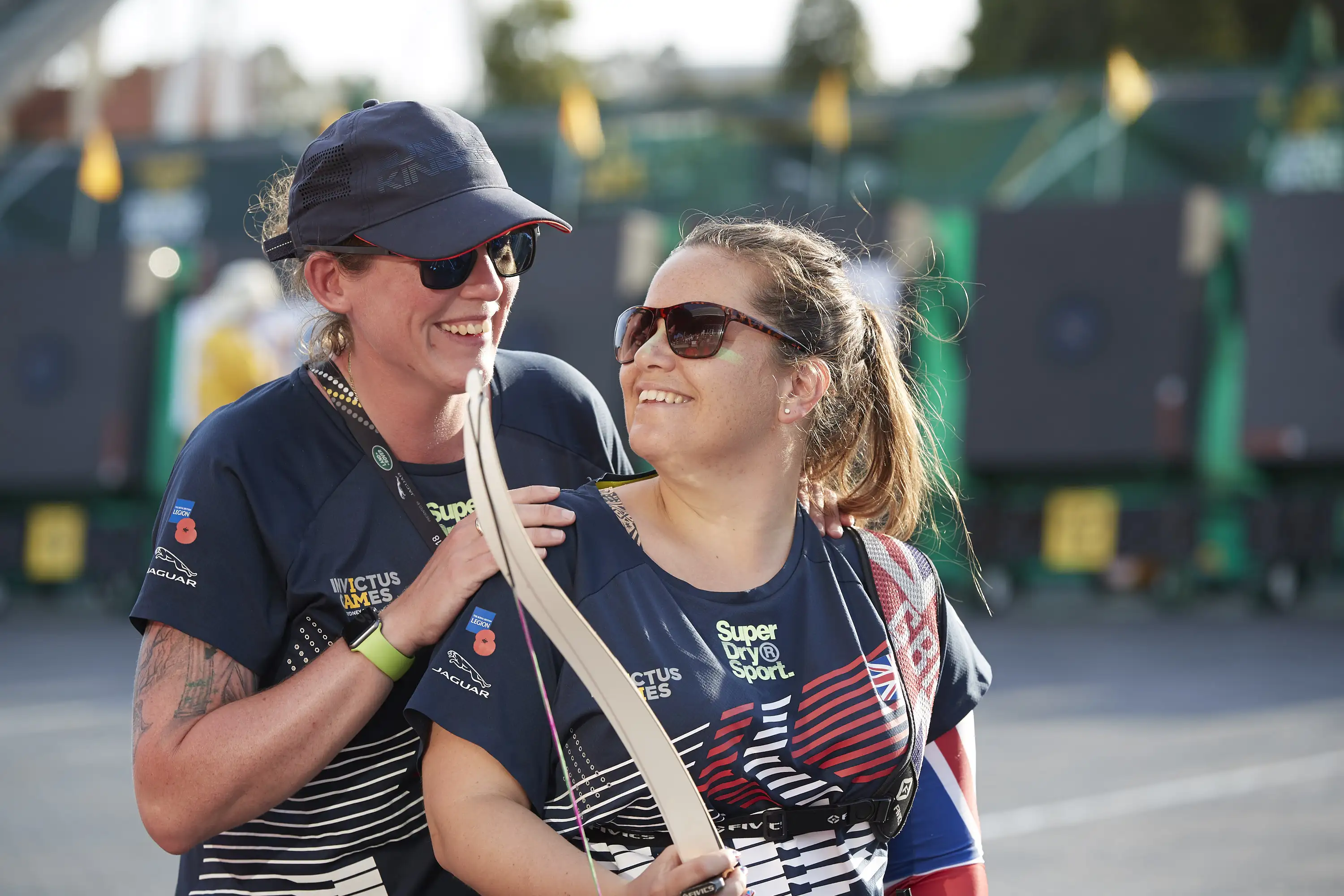 Poppy at an archery event at the Invictus Games 2018