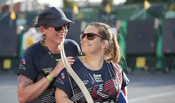 Poppy at an archery event at the Invictus Games 2018