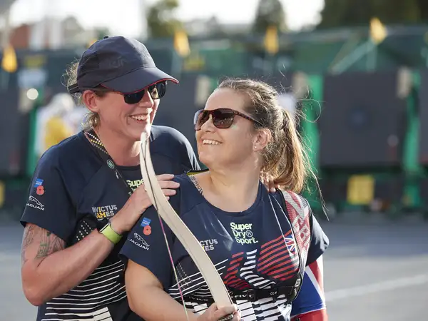Poppy at an archery event at the Invictus Games 2018