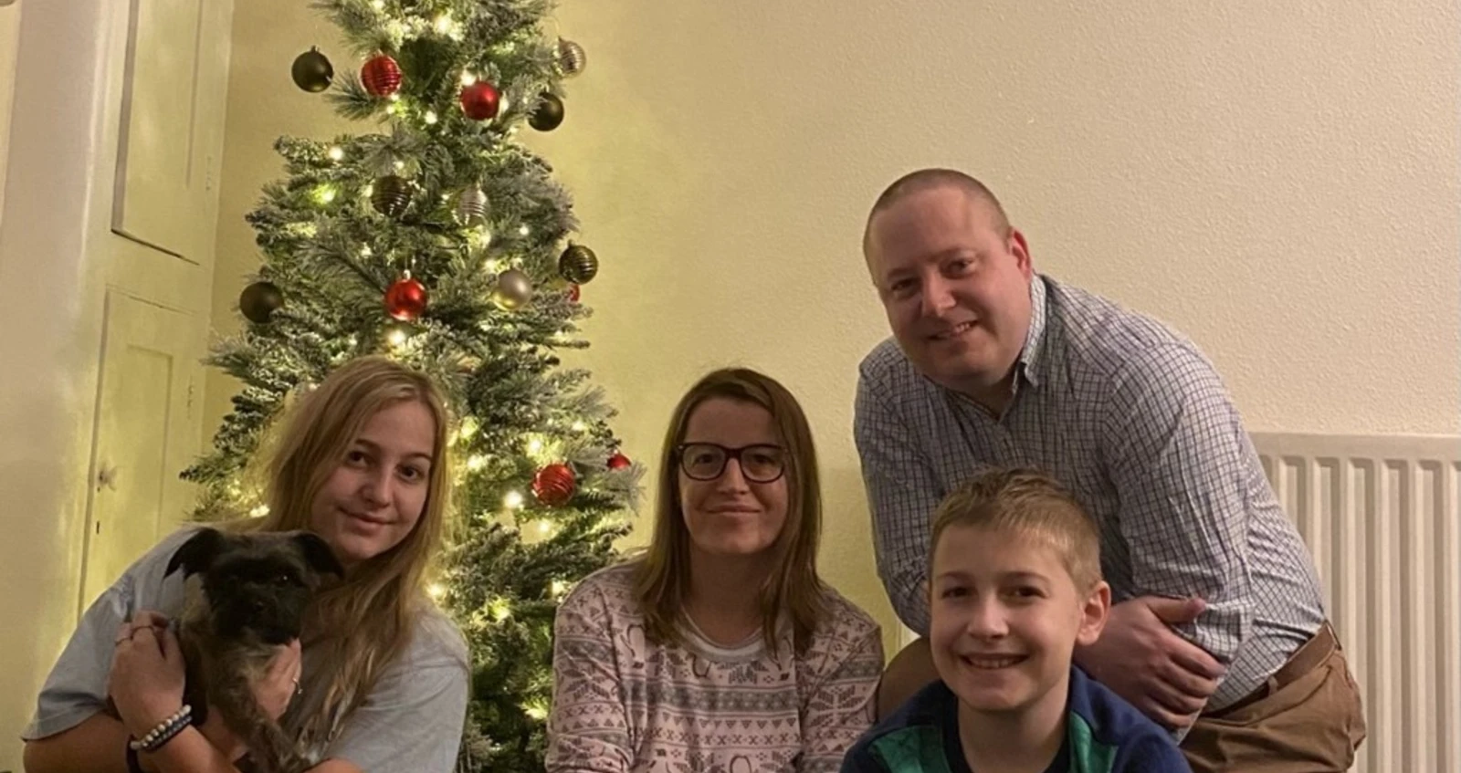 Chris and his family reunited at Christmas