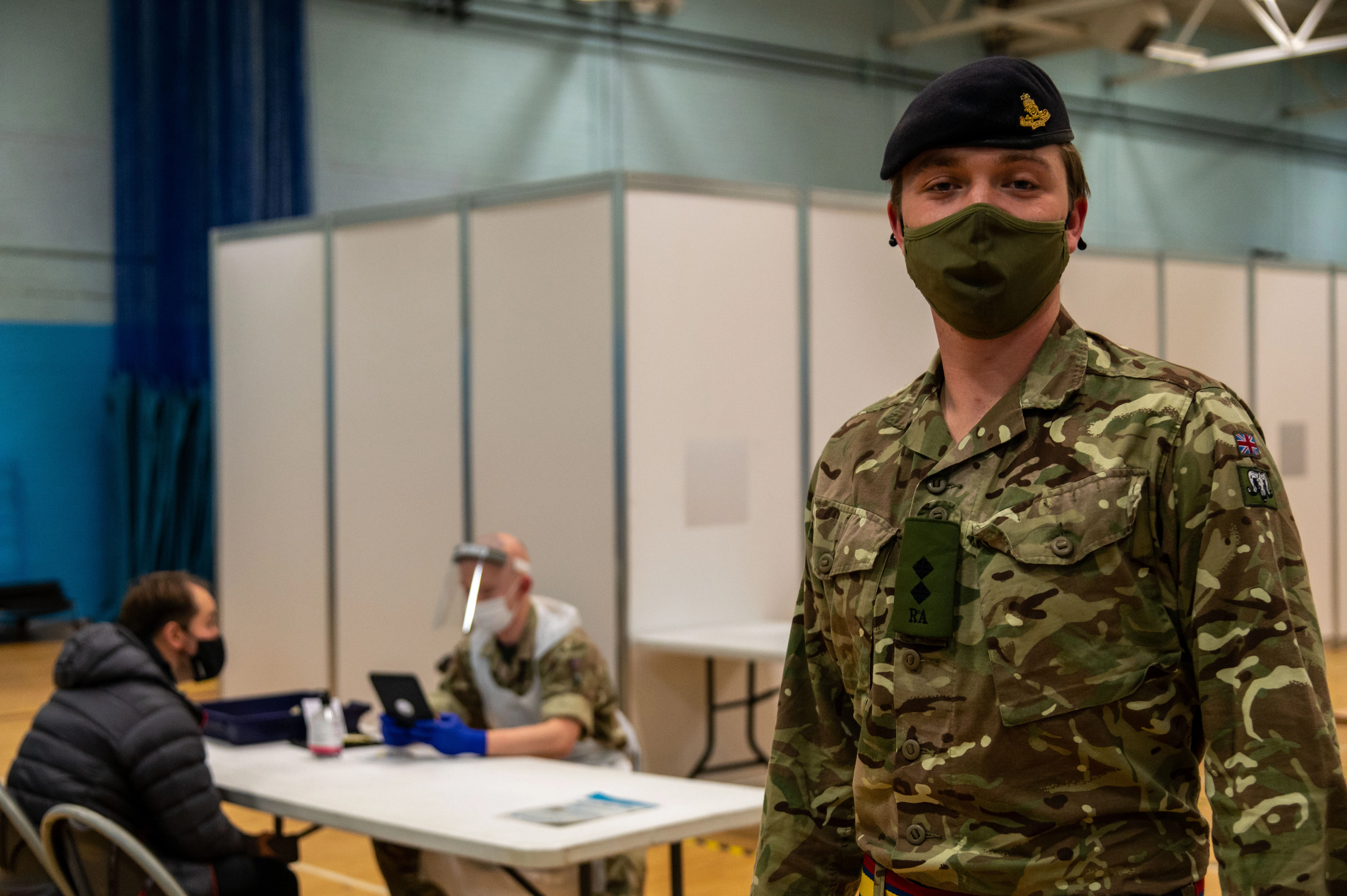 Lt Bartlett in uniform in Liverpool test centre