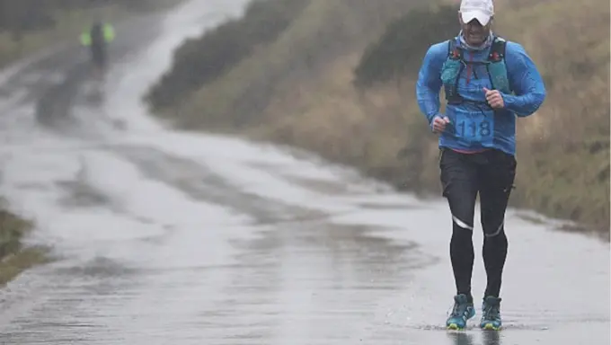 Dan Running the Brecon to Cardiff Ultra marathon