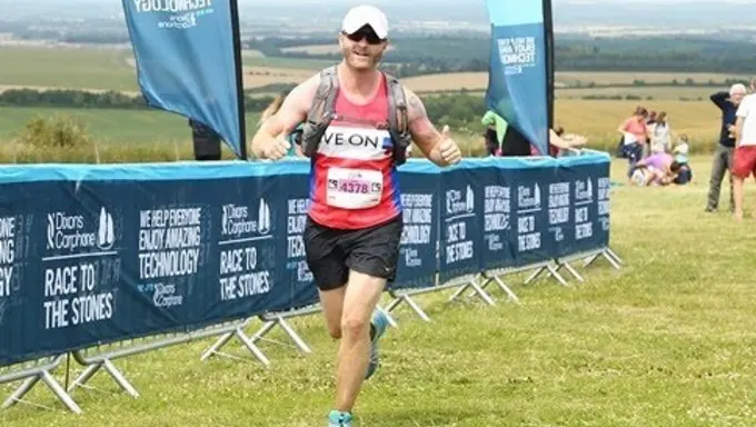 Dan running Race to the Stones 2019 Dan running Race to the Stones 2019