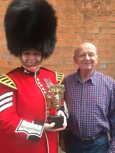 David Cole and Queen's Guard with Bafta