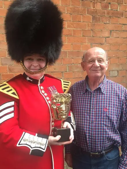 David Cole Bafta David Cole and Queen's Guard with Bafta