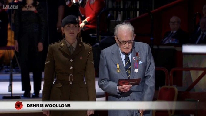 Dennis Woollons at Festival of Remembrance Dennis Woollons at Festival of Remembrance