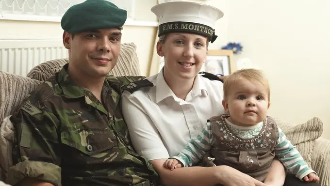 stories_mark_and_donna_uniform Donna and her husband Mark with their first daughter
