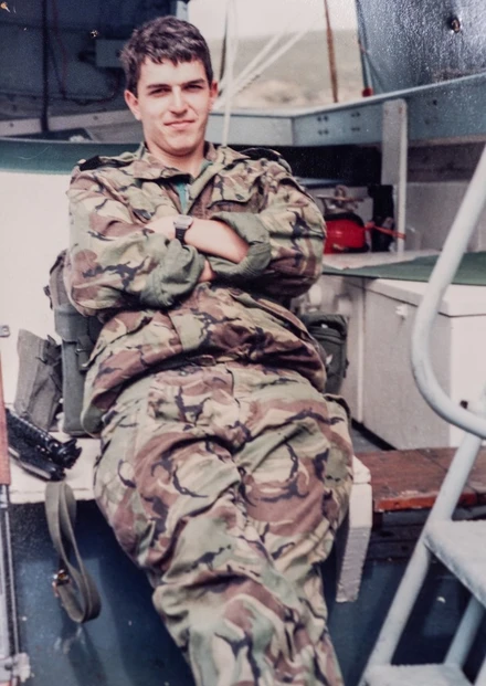 Charlie in combat gear Charlie in combat gear