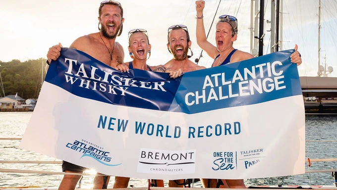 Force Atlantic team celebrating new world record