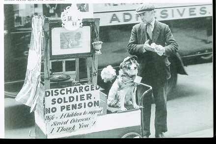 Discharged from ww1 an unemployed soldier with a dancing dog Discharged from ww1 an unemployed soldier with a dancing dog