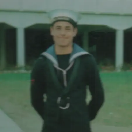 Garry Bellamy in Royal Navy uniform