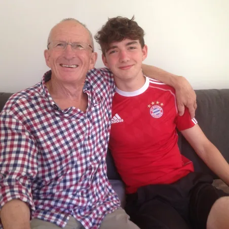 John Green with his grandson Edward