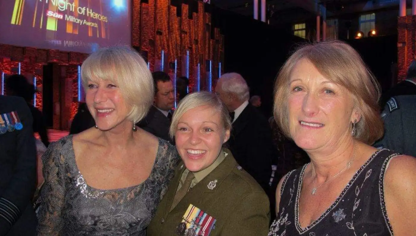 Hayley, Helen Mirren and Sue Clack at the Millies