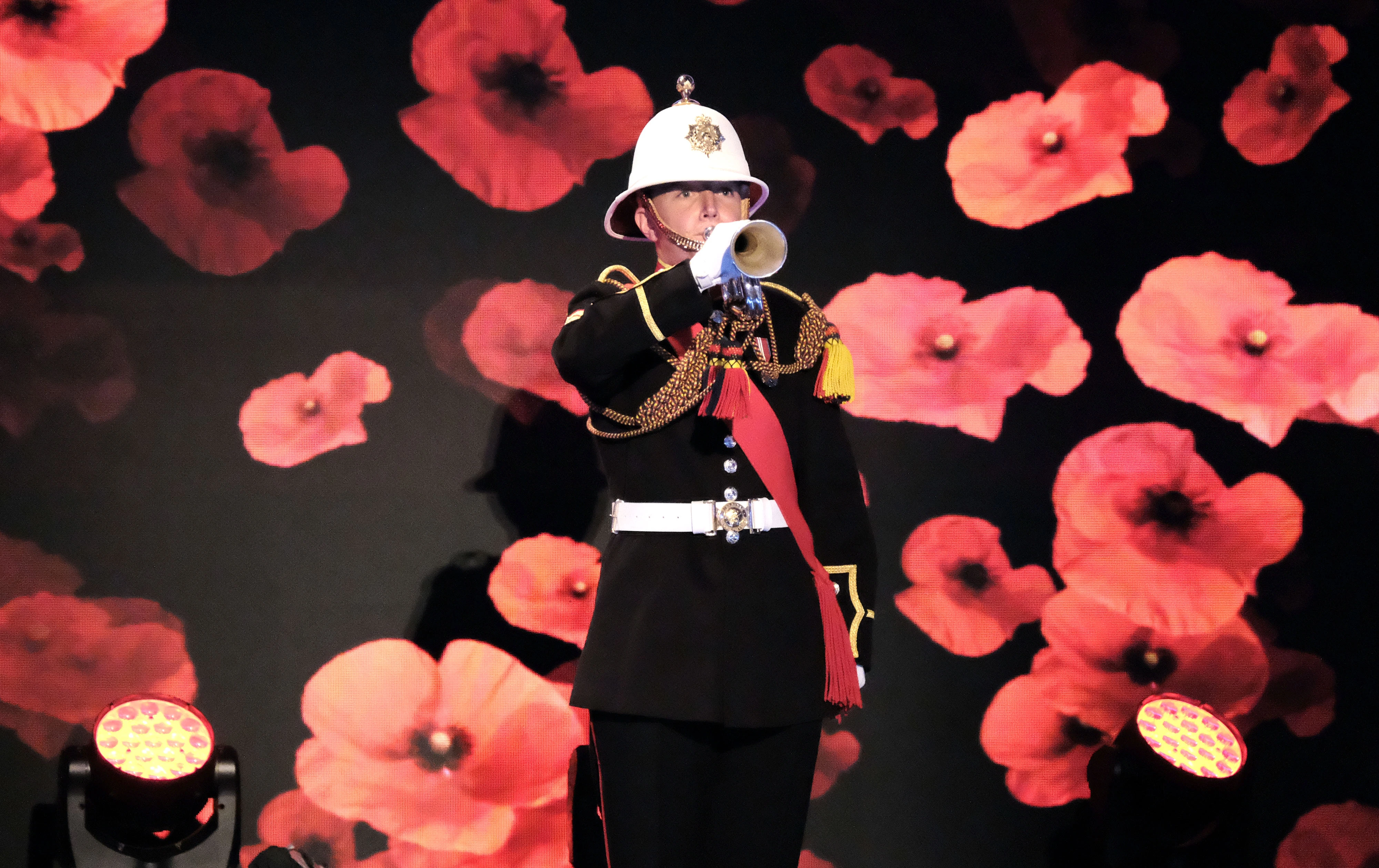 A bugler playing the Lat Post at The Festival of Remembrance
