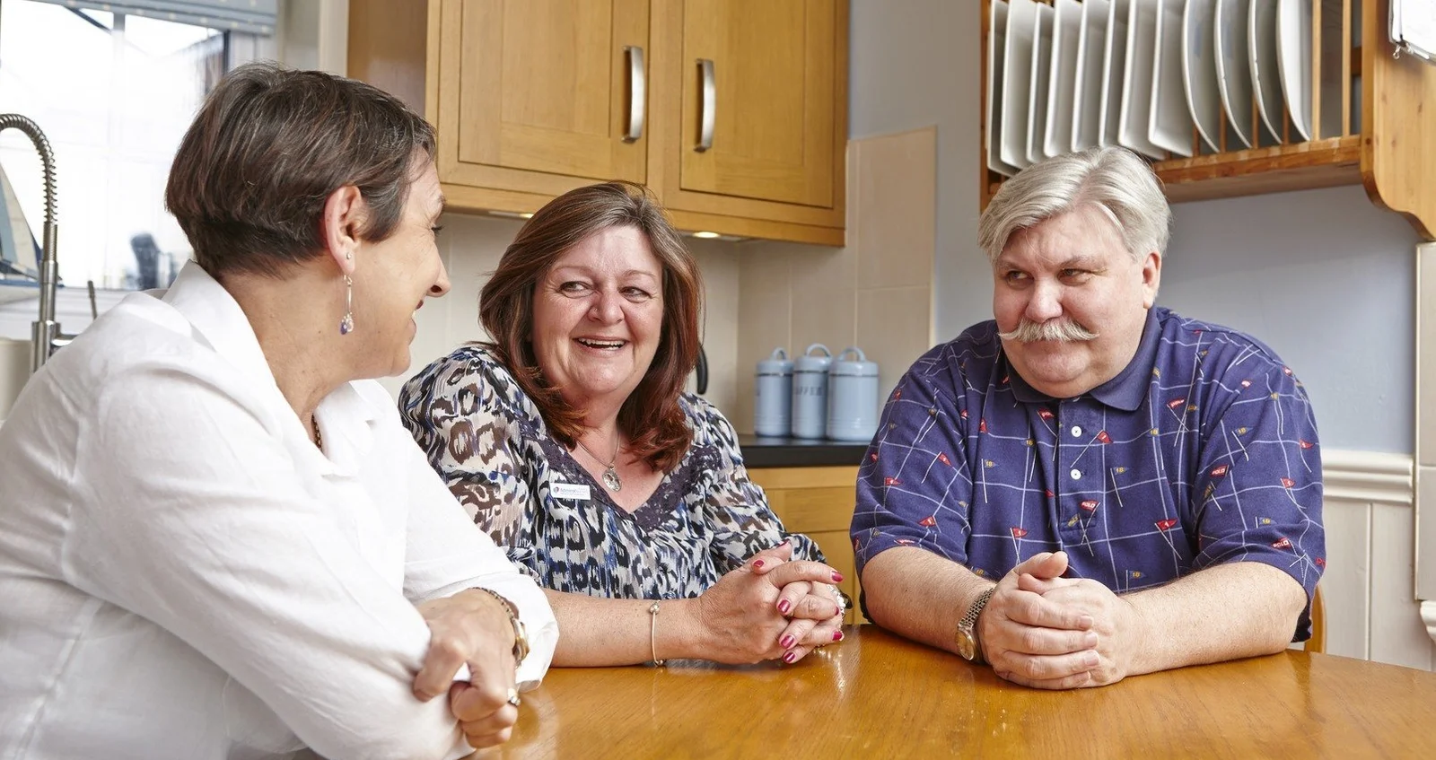 stories_ron_dementia Veteran Ron with his wife and an Admiral Nurse