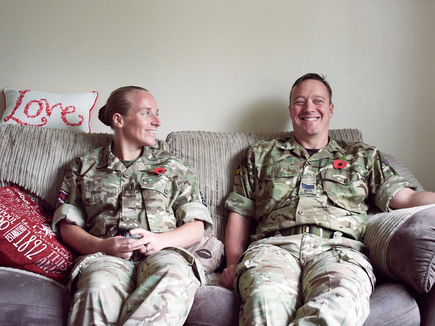 Jodie Older at home with her husband