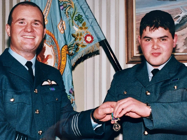 Keith with Wing Comm Mick Mercer Keith with Wing Comm Mick Mercer